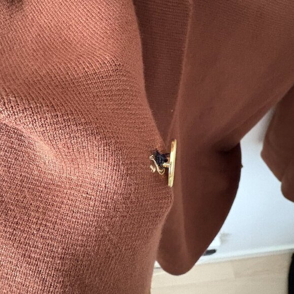 Aritzia Babaton Cover Cardigan Knit Double-Breasted Blazer Brown Size XS - Picture 5 of 7